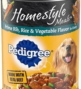 Pedigree Homestyle Meals Prime Rib, Rice and Vegetable Canned Dog Food - 13.2 oz - Case of 12