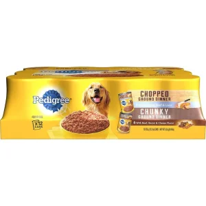 Pedigree Pate Filet Bacon Beef, Hearty Chicken Multi-Pack Canned Dog Food - 13.2 oz - Case of 18