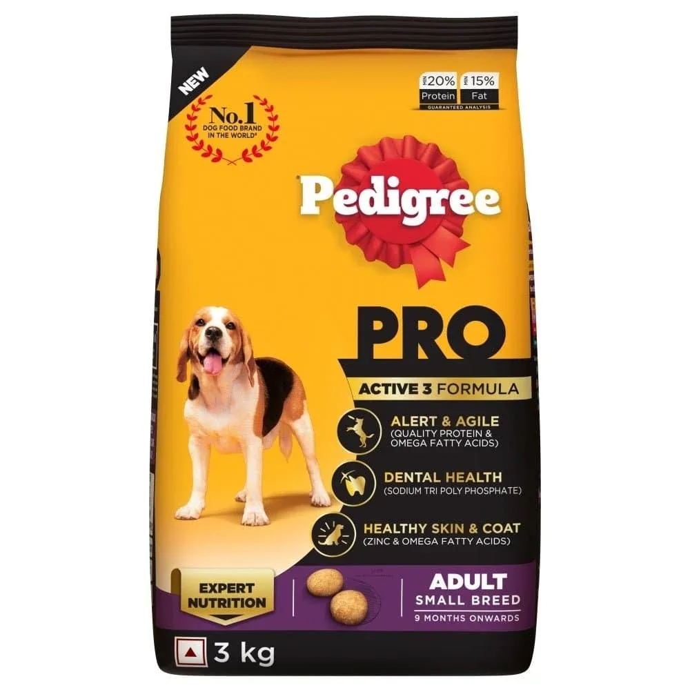 Pedigree PRO Expert Nutrition Adult Dry Food for Small Breed and Pedigree Lamb Flavour Biscrok Biscuits Treats Combo for Dogs - Image 2