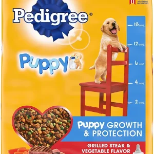 Pedigree Puppy Growth and Protection Complete Steak and Vegetables Dry Dog Food - 16.3 lb Bag