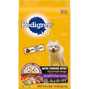 Pedigree Small Dog Complete Nutrition Tender Bites Dry Dog Food - 14 lb Bag