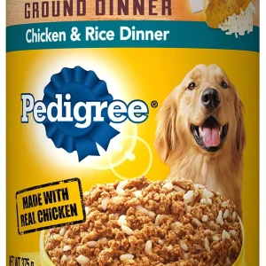 Pedigree Traditional Ground Dinner Chicken and Rice Canned Dog Food - 13.2 oz - Case of 12
