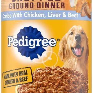 Pedigree Traditional Ground Dinner Chopped Combo Canned Dog Food - 13.2 oz - Case of 12