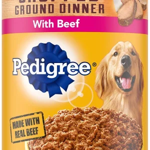 Pedigree Traditional Ground Dinner with Chopped Beef Canned Dog Food - 13.2 oz - Case of 12