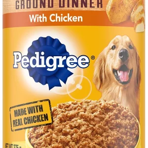 Pedigree Traditional Ground Dinner with Chopped Chicken Canned Dog Food - 13.2 oz - Case of 12