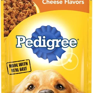 Pedigreee Pouch Beef, Bacon & Cheese Wet Dog Food - 3.5 oz - Case of 16