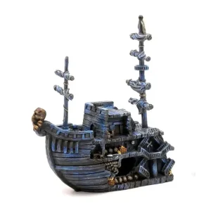 Penn Plax Pirate Treasure Ship Bow Aquatic Decor