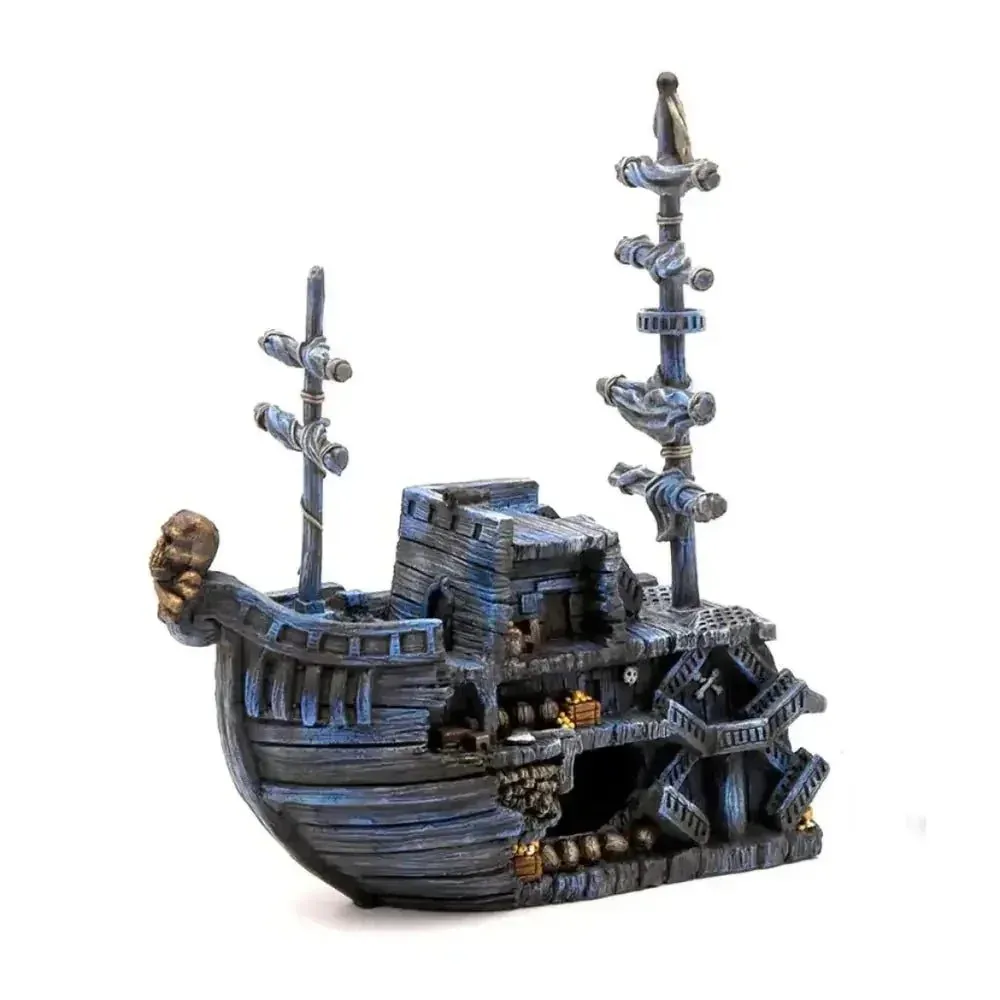 Penn Plax Pirate Treasure Ship Bow Aquatic Decor
