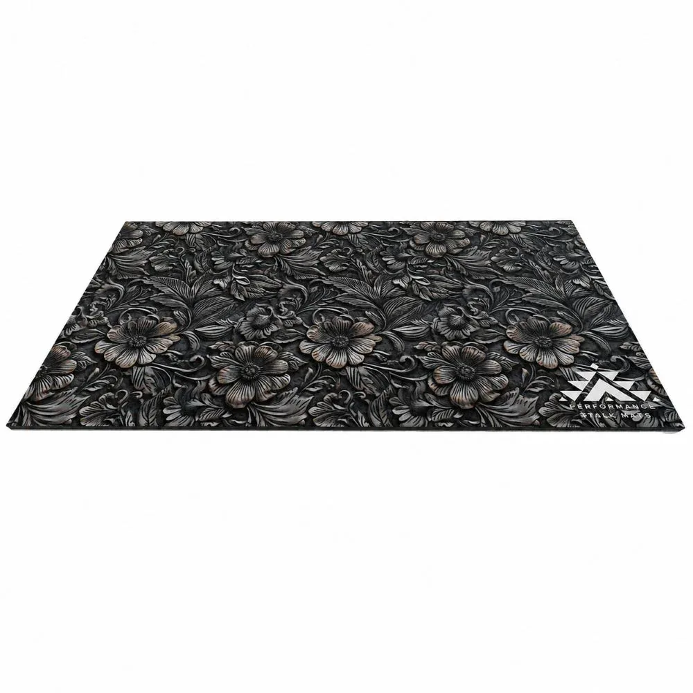 Performance Stall Mats Leather Tooled 5x10 Stall Mat