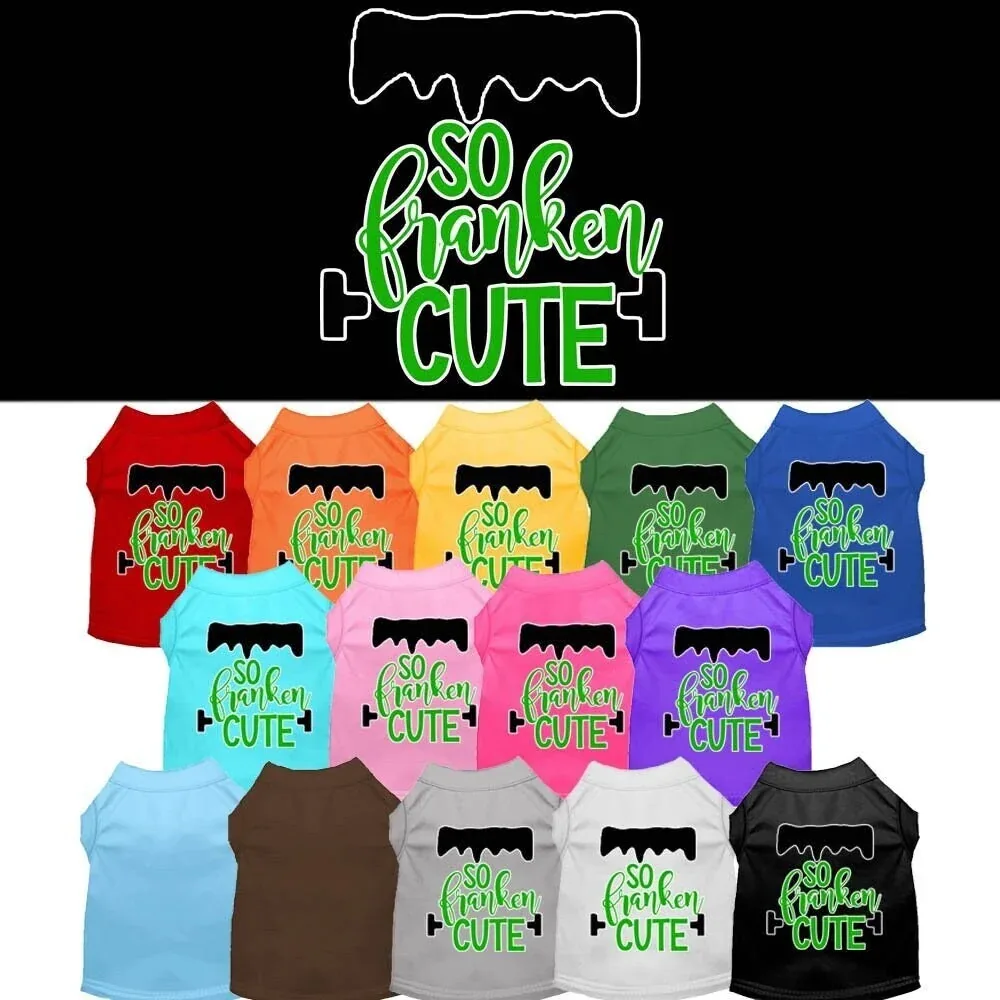 Pet Dog & Cat Shirt Screen Printed, "So Franken Cute" - Image 2