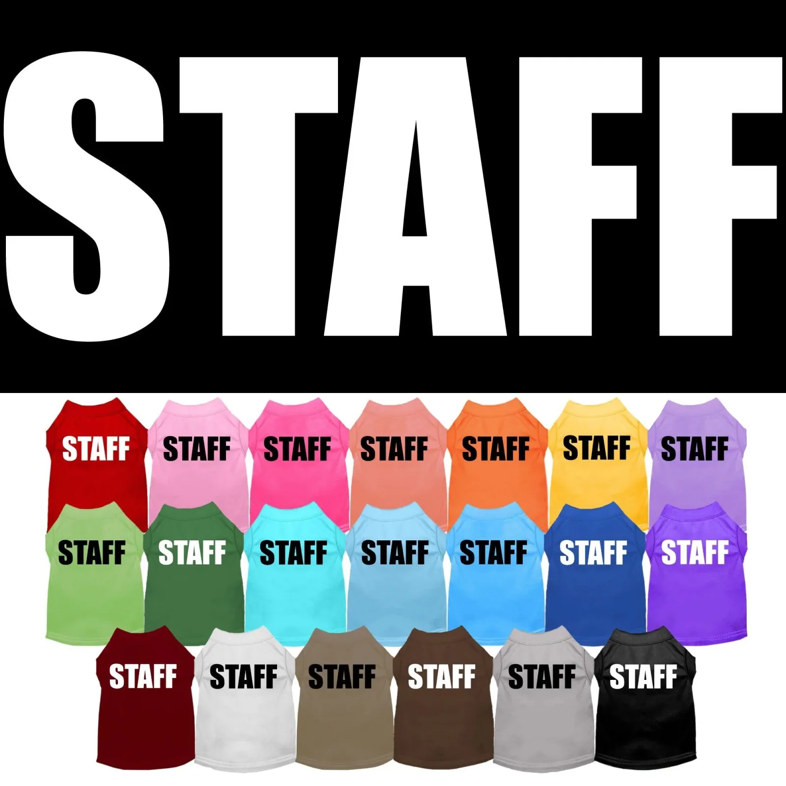 Pet Dog & Cat Shirt Screen Printed, "Staff Costume" - Image 2