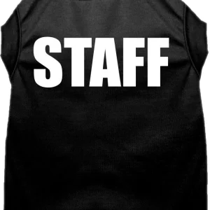 Pet Dog & Cat Shirt Screen Printed, "Staff Costume"