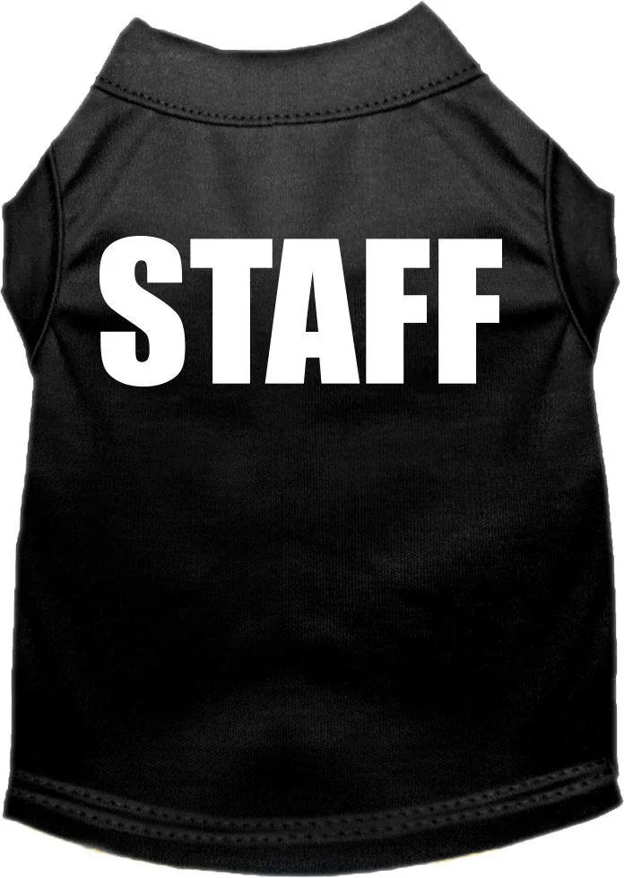Pet Dog & Cat Shirt Screen Printed, "Staff Costume"