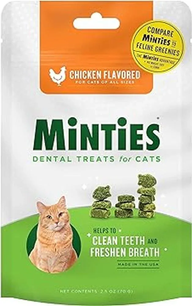 Pet Iq Minties Dental Chicken Treats for Cats 2.5oz