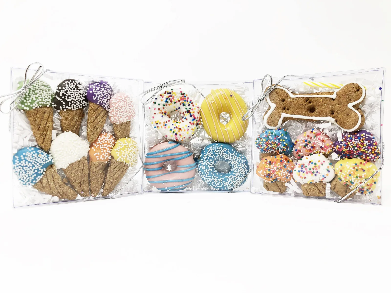 Pet Life 3 Pack of Donut, Ice Cream and Muffin Dog Biscuit Gift Set - Image 2