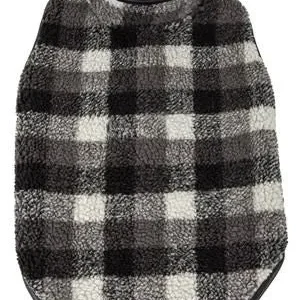 Pet Life Black Boxer Plaid Dog Coat