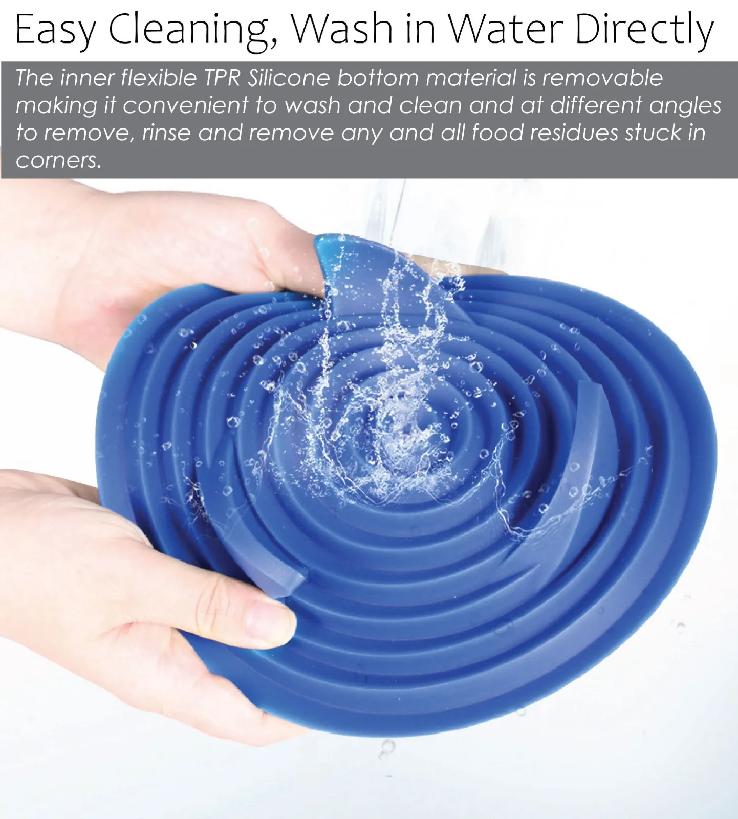 Pet Life ® 'Cirlicue' Mountain Shaped Modern Slow Feeding Pet Bowl - Image 2