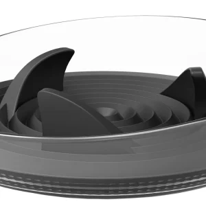 Pet Life ® 'Cirlicue' Shark Fin Shaped Modern Slow Feeding Pet Bowl