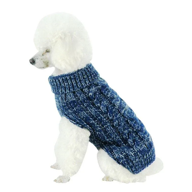 Pet Life Classic True Blue Cable Dog Sweater - Image 2