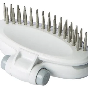 Pet Life ® 'Gyrater' Swivel Travel Dual-Rowed Grooming Undercoat Pet Rake
