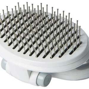 Pet Life ® 'Gyrater' Travel Self-Cleaning Swivel Grooming Pet Pin Brush