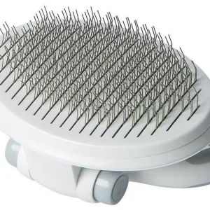 Pet Life ® 'Gyrater' Travel Self-Cleaning Swivel Grooming Slicker Pet Brush