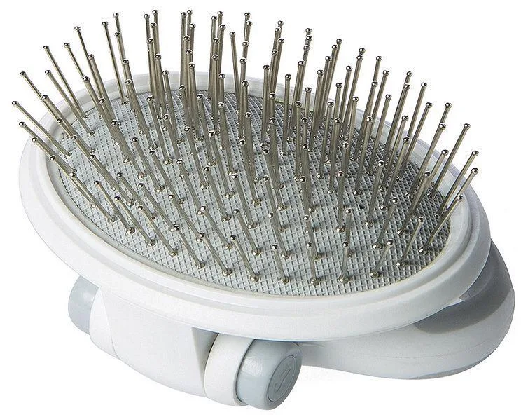 Pet Life ® 'Gyrater' Travel Swivel Pet Grooming Pin Brush