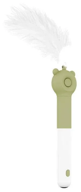 Pet Life ® 'KITIQUE" 3-in-1 Retractable and Extendable Feathered and Laser Wand Kitty Cat Teaser