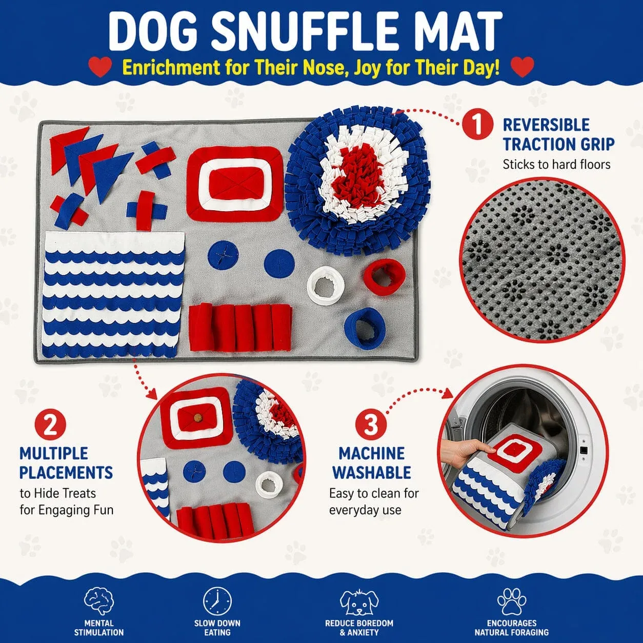 Pet Life ® 'Sniffer Snack' Interactive Feeding Pet Snuffle Mat - Image 2
