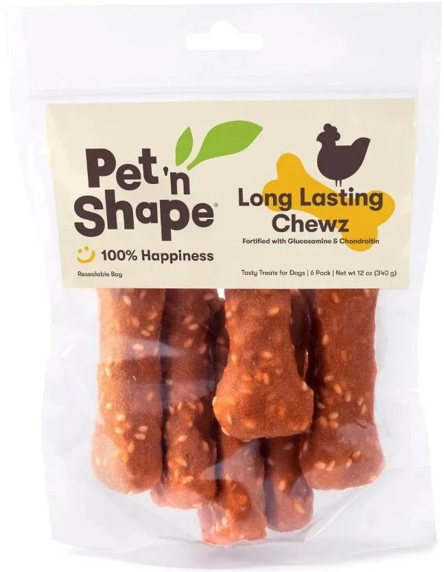 Pet n Shape Long Lasting Chewz 4" Bone Fortified w/Glucosamine & Chondroitin