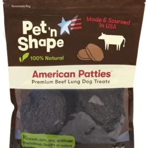 Pet 'n Shape Natural American Patties Beef Lung Dog Treats