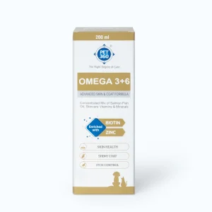 Pet360 Omega 3+6 Itch & Allergy Control Salmon Fish Oil for Dogs & Cats
