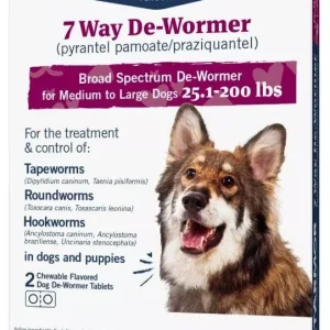 PetArmor 7 Way De-Wormer for Medium to Large Dogs (25.1-200 Pounds)