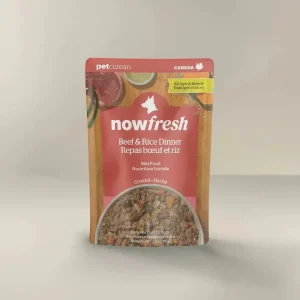 Petcurean Now Fresh Ground Beef & Rice Wet Dog Food with Grains 24ea/2.8 oz