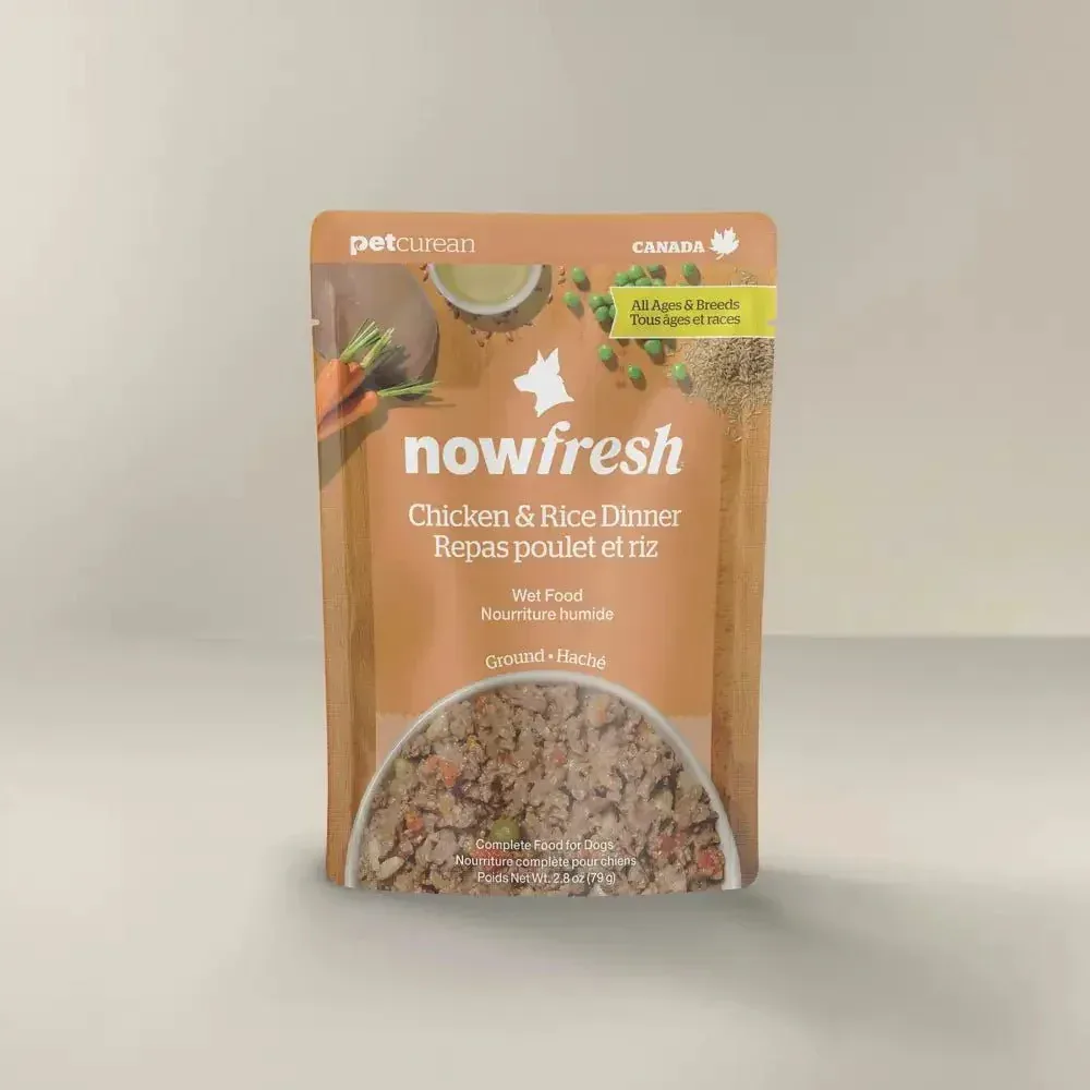 Petcurean Now Fresh Ground Chicken & Rice Wet Dog Food with Grains 24ea/2.8 oz