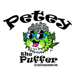 Petey The Puffer SaltwaterAquarium.com Sticker (FREE OVER $50) - SAQ.com