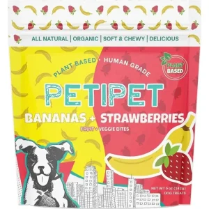 PETIPET Bananas + Strawberries Bites Soft & Chewy Dog Treats 5 oz