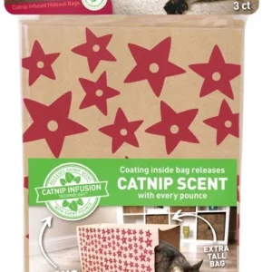Petlinks Caverns Catnip Infused Paper Bags Cat Toy Brown, 3-Count