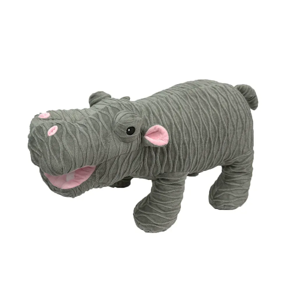 Petlou Groovyz Hippo Dog Toy Durable Plush