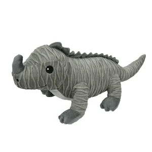 Petlou Groovyz Rhino Iguana Dog Toy Durable Plush