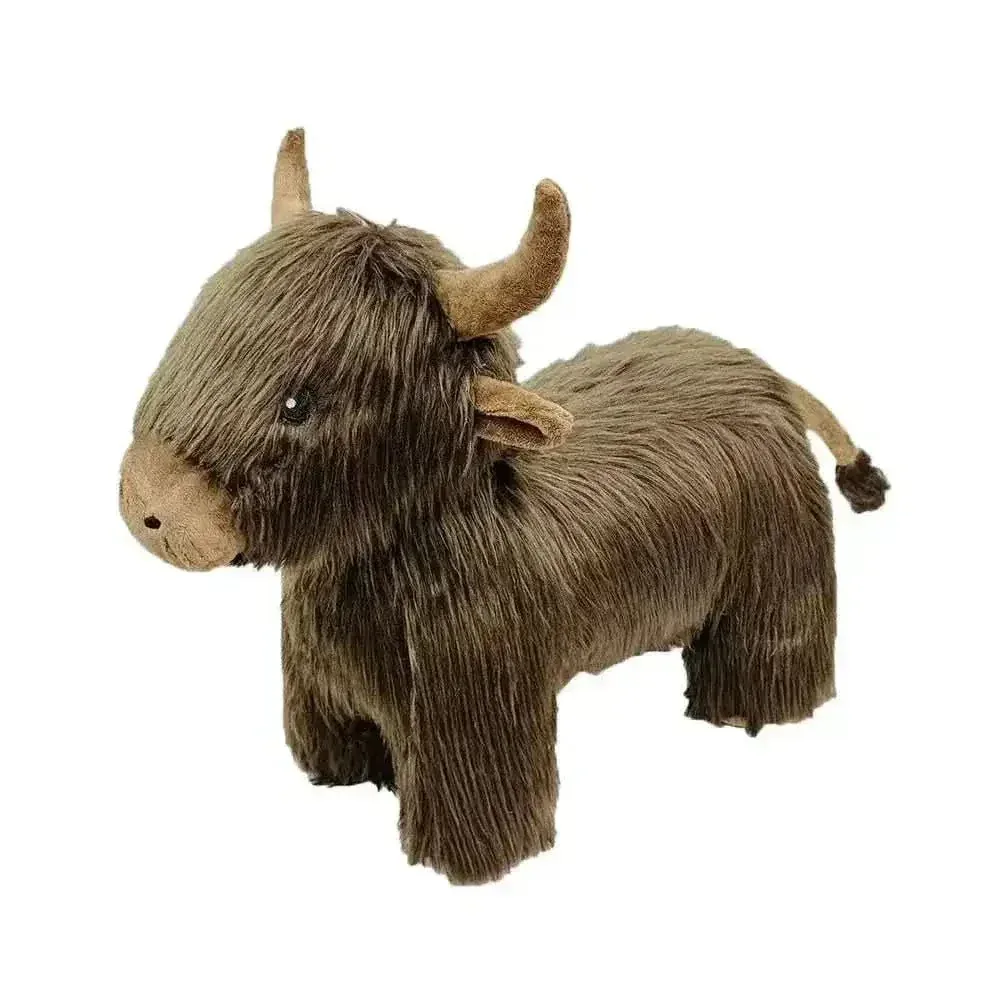Petlou Plush Highland Cow Squeaky Dog Toy 16"
