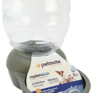 Petmate Replendish Waterer - Brushed Nickel