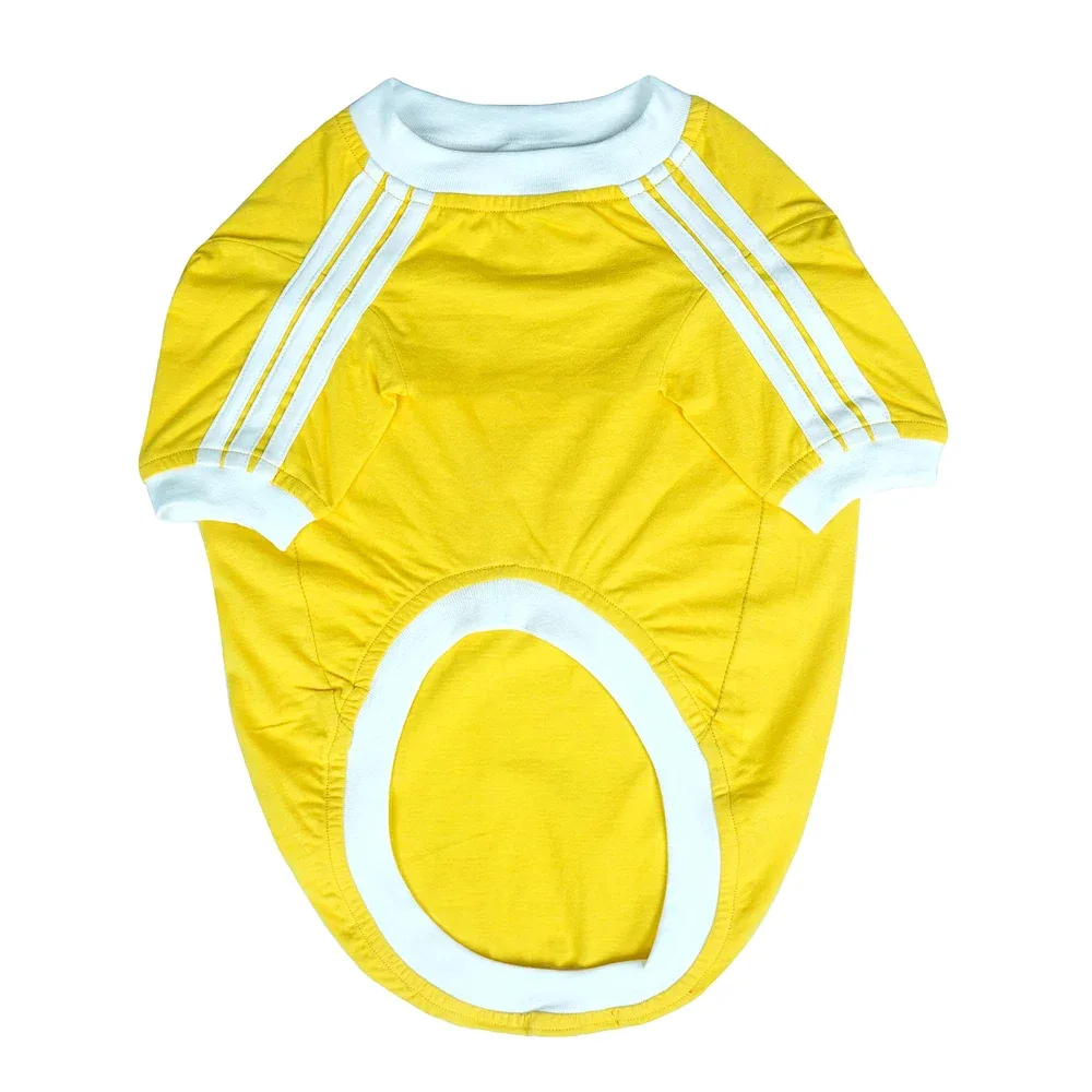 Pets Way Dive In Stripes Tshirt for Dogs (Yellow) - Image 2