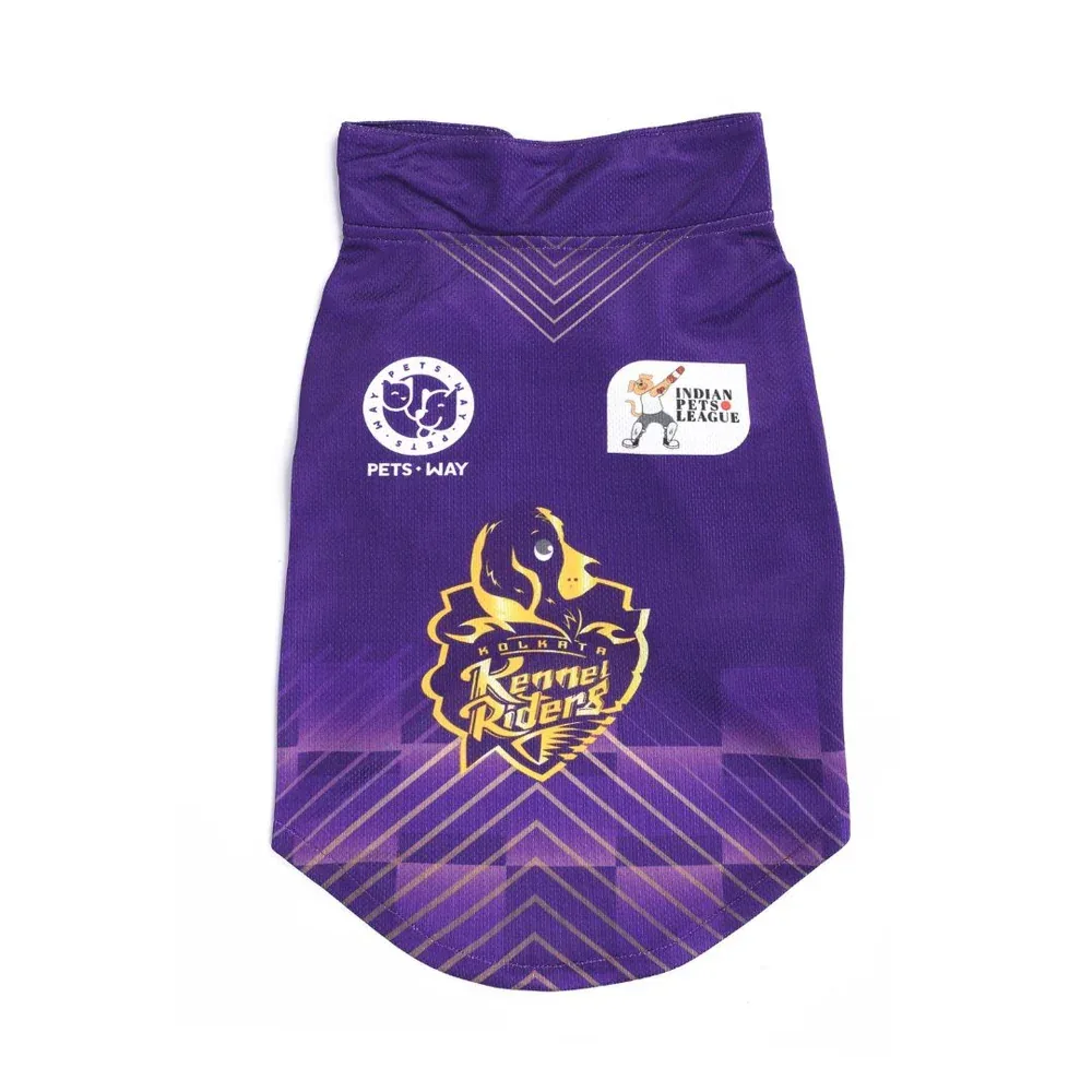 Pets Way Kolkata Kennel Riders IPL Jersey for Dogs and Cats (Purple)| Indian Pet League