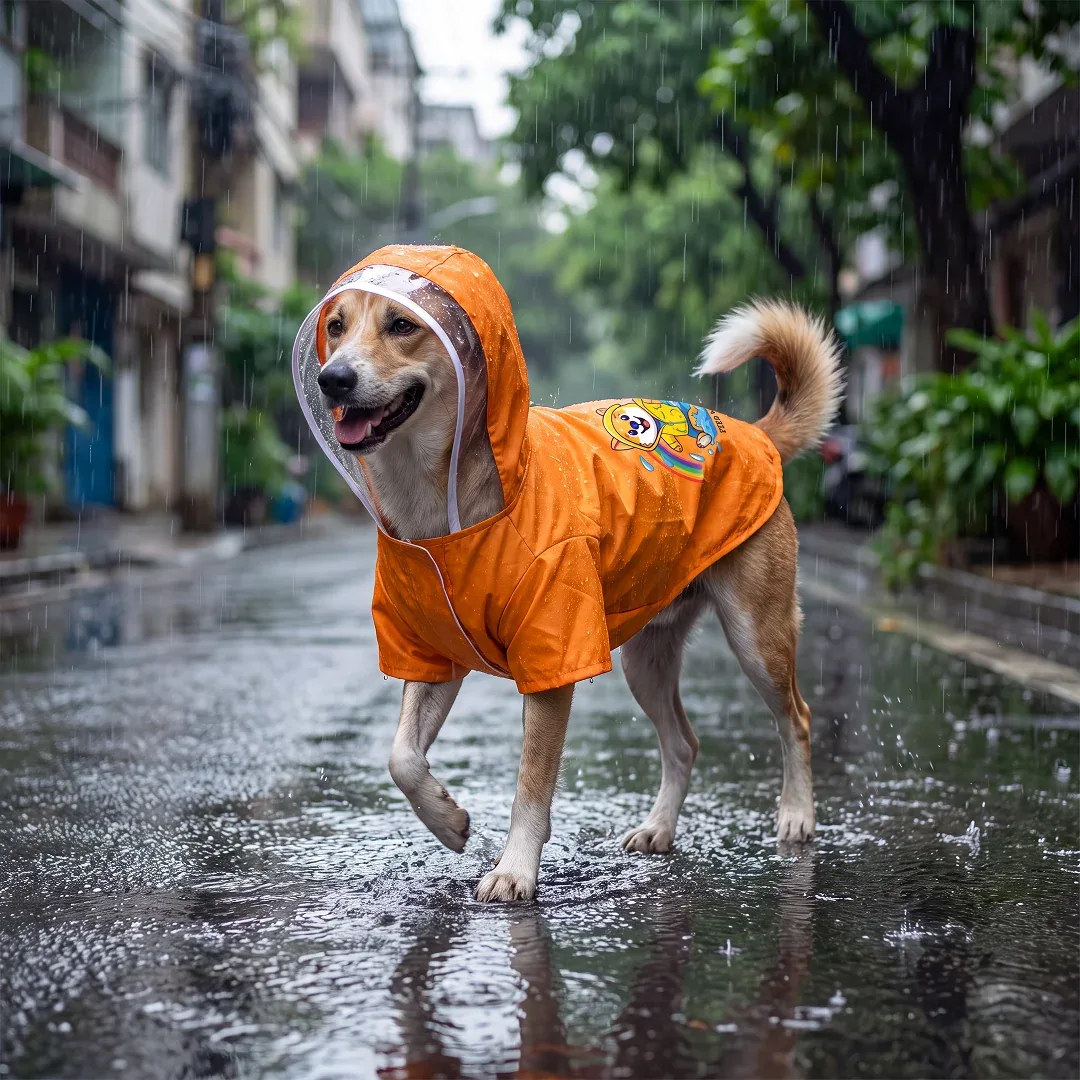 Pets Way Mistiq Orange Rainbhaw Raincoat for Dogs - Image 2