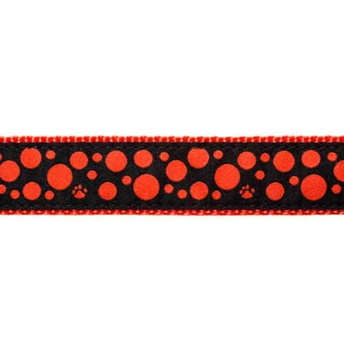 Polka Paws -- Red on Black