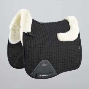 Pony Close Contact Merino Wool Half Lined European Dressage Square Black/Natural Wool
