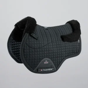 Pony Close Contact Merino Wool Half Lined European GP/ Jump Square Black/Black Wool