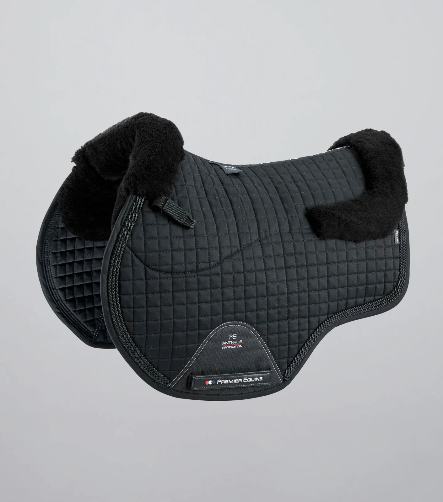 Pony Close Contact Merino Wool Half Lined European GP/ Jump Square Black/Black Wool