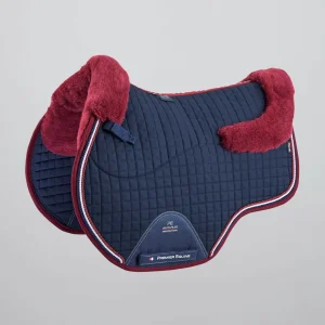 Pony Close Contact Merino Wool Half Lined European GP/ Jump Square Navy/Burgundy Wool